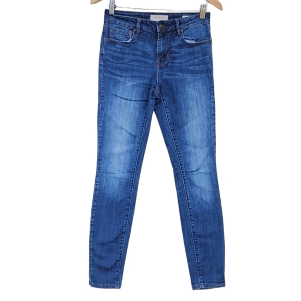 PACSUN Mid-Rise Skinniest Jeans Women's 25 Blue Faded Dark Wash Denim 5-Pocket
